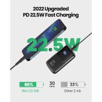 Портативний зарядний пристрій INIU BI-B61, Power Bank 22,5 Вт та ємністю 10000 мА·год, чорний (my-21219)