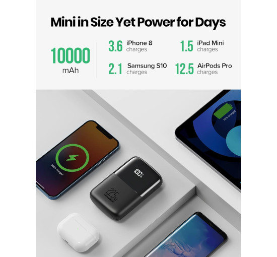 Портативное зарядное устройство INIU BI-B61, Power Bank 22,5 Вт и емкостью 10000 мА·ч, черный (my-21219)