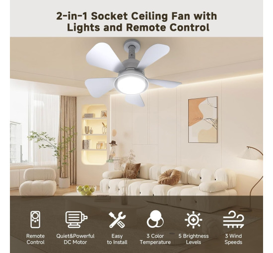 Стельовий вентилятор HZSANUE H-FS400-B2 з підсвічуванням та пультом дистанційного керування (my-21065)