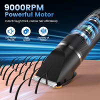 Професійний триммер Meoligr FK-503 для волосся з РК-дисплеєм, чорний (my-21060)