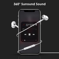 Дротові навушники Fujimoto Dengyo 3D-LT-W1 з роз'ємом Lightning, білий (my-21148)