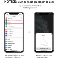 Проводные наушники Fujimoto Dengyo 3D-LT-W1 с разъемом Lightning (my-21148)