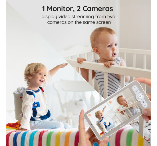 Радионяня ieGeek Baby 1T 2K с раздельным экраном (my-21048)