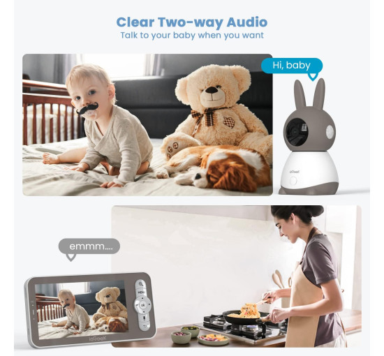 Радионяня ieGeek Baby 1T 2K с раздельным экраном (my-21048)