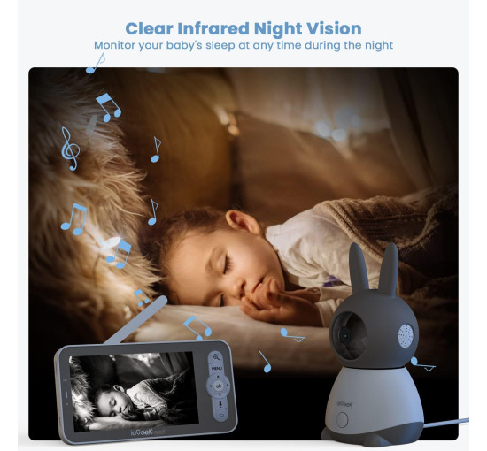 Радионяня ieGeek Baby 1T 2K с раздельным экраном (my-21048)