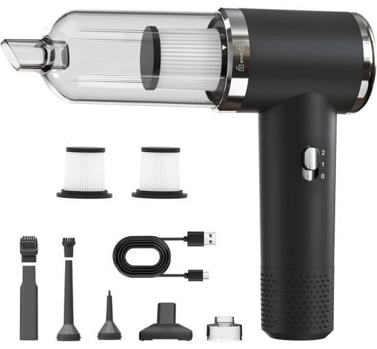 Ручной беспроводной пылесос Letiziai HCV-G181 с аккумулятором, 12000 Па, черный (my-21114)