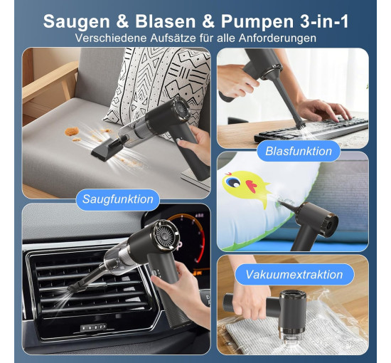 Ручной беспроводной пылесос Letiziai HCV-G181 с аккумулятором, 12000 Па, черный (my-21114)