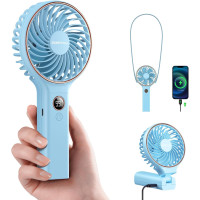 Портативний ручний вентилятор SWEETFULL S2, акумулятор 5000 мА·ч, синій (my-21214)