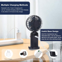 Ручний вентилятор GOAITOU N15 зі світлодіодним дисплеєм, чорний (my-21213)