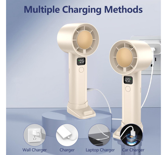 Ручний вентилятор Sinmaklin, білий (my-21198)