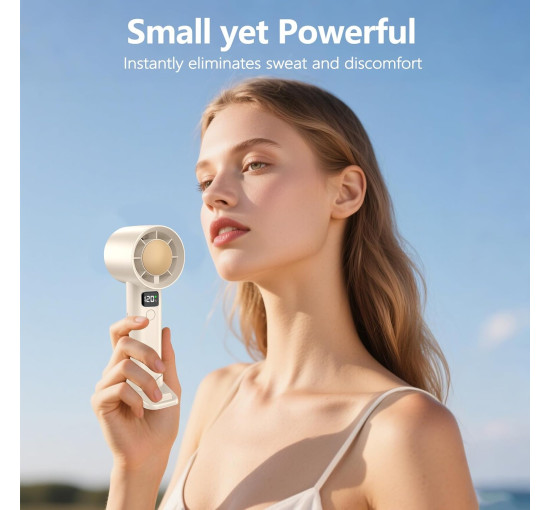 Ручний вентилятор Sinmaklin, білий (my-21198)