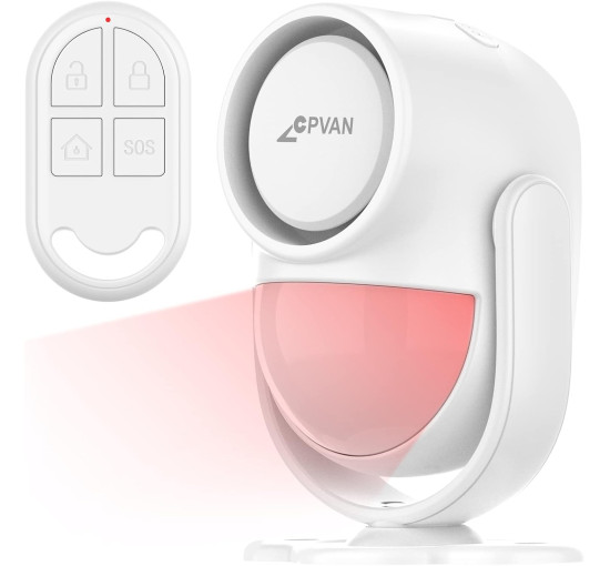 Сигналізація CPVAN CP2 з гучним датчиком руху 125 дБ та дистанційним керуванням, рожевий (my-21090)