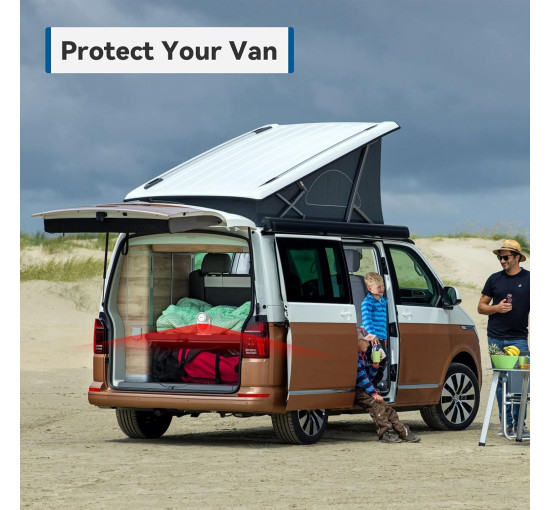 Сигналізація CPVAN CP2 з гучним датчиком руху 125 дБ та дистанційним керуванням, рожевий (my-21090)