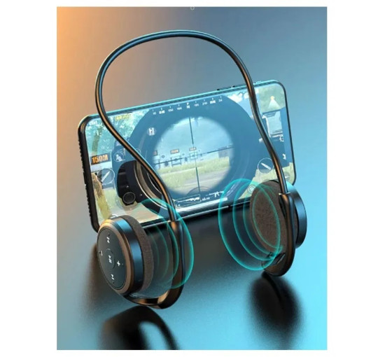 Складные беспроводные наушники с шейным ободом A23, черный (my-21044)