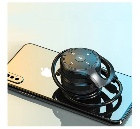 Складные беспроводные наушники с шейным ободом A23, черный (my-21044)