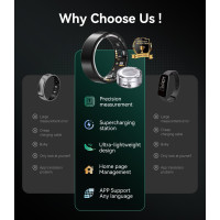 Смарт-кільце XSWCCJJ чіп JZ5.0, чорний (my-21116)