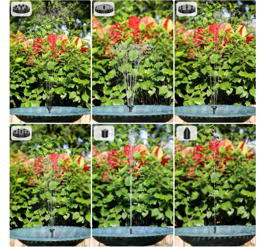 Солнечный фонтан AISITIN с 6 насадками (my-21089)