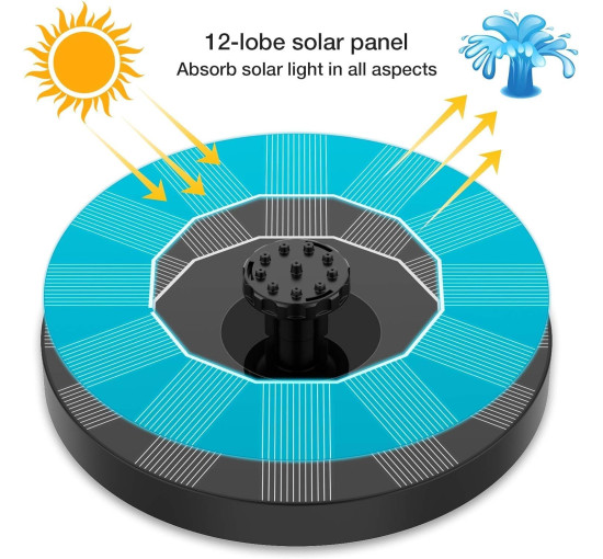 Солнечный фонтан AISITIN с 6 насадками (my-21089)
