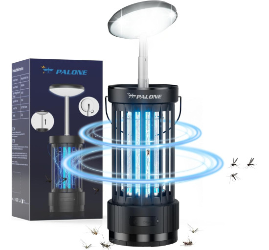 Світлодіодна пастка для мух PALONE MWS-082 лампа з регульованою висотою, 4000 мАг, чорний (my-21188)