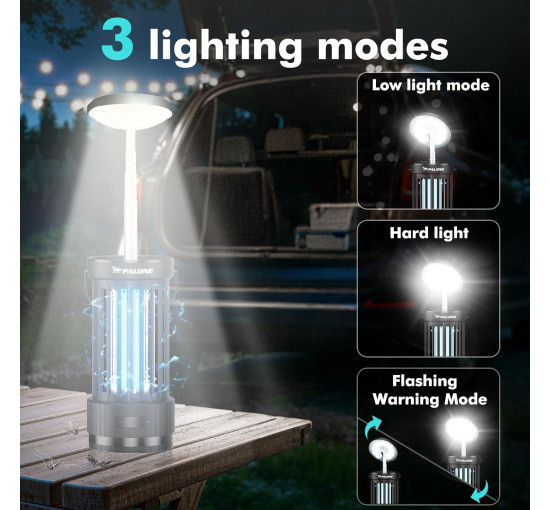 Світлодіодна пастка для мух PALONE MWS-082 лампа з регульованою висотою, 4000 мАг, чорний (my-21188)