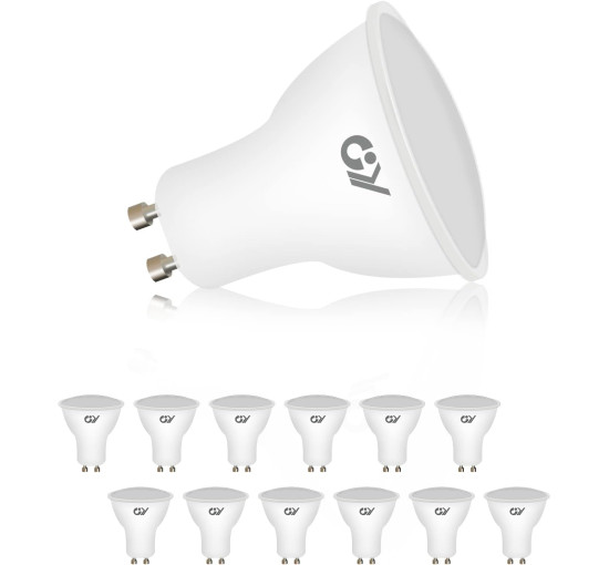 Світлодіодні лампи GY GU10, 12 шт., холодний білий 6500 К (my-21093)