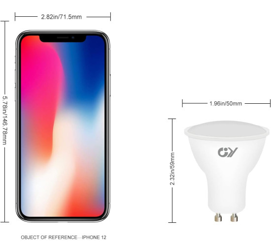 Світлодіодні лампи GY GU10, 12 шт., холодний білий 6500 К (my-21093)