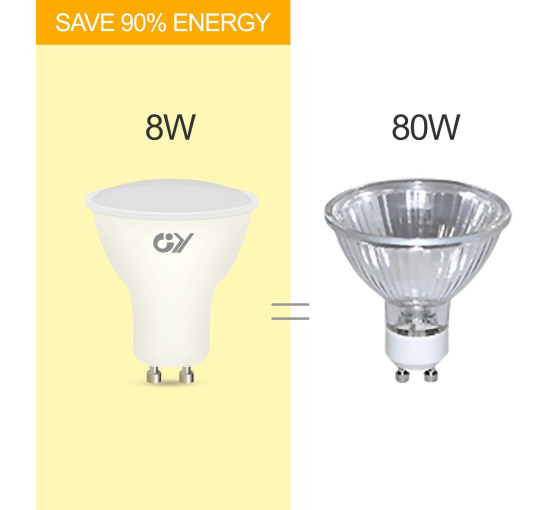 Світлодіодні лампи GY GU10, 12 шт., холодний білий 6500 К (my-21093)