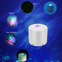 Світлодіодний проектор MHAZDZE "Зірки та галактики" з пультом дистанційного керування, білий (my-21097)