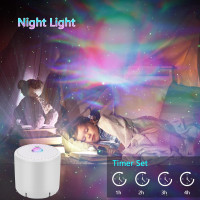 Світлодіодний проектор MHAZDZE "Зірки та галактики" з пультом дистанційного керування, білий (my-21097)