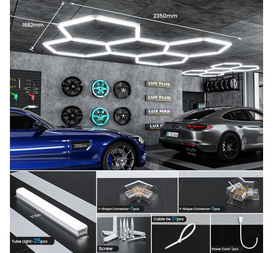 Світлодіодний світильник Lphianx UK-325, білий та жовтий (my-21081)