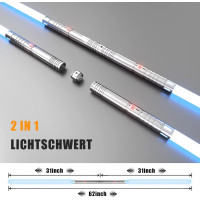 Світловий меч Kiseely з металевими рукоятками, що вібрують (my-21100)