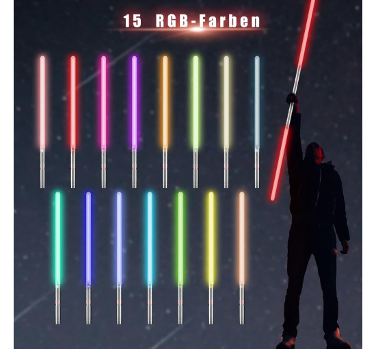 Світловий меч Kiseely з металевими рукоятками, що вібрують (my-21100)