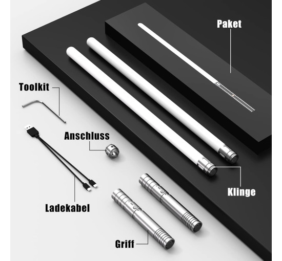 Світловий меч Kiseely з металевими рукоятками, що вібрують (my-21100)