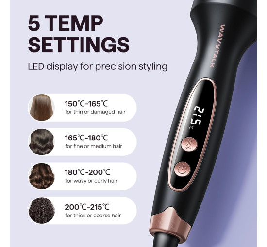 Термощетка Wavytalk 196 Blowout Boost 1,5 дюйма, розовое золото (my-21066)