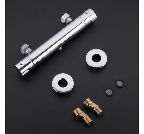 Термостатический смеситель для душа Marketero с одним рычагом, серебристый (my-21012)