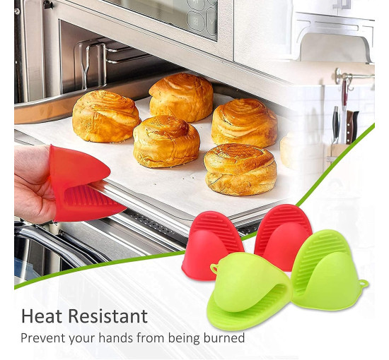 Термостойкие прихватки Dealsure для духовки, зеленый (my-21119)