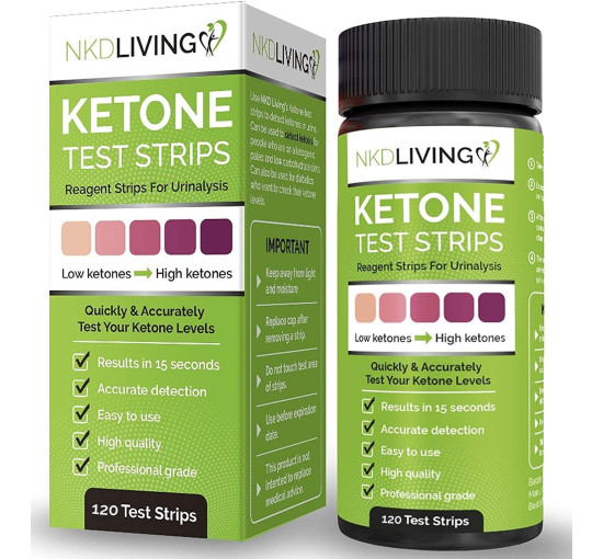 Тест-смужки NKD Living Ketone 120шт. (My-21169)