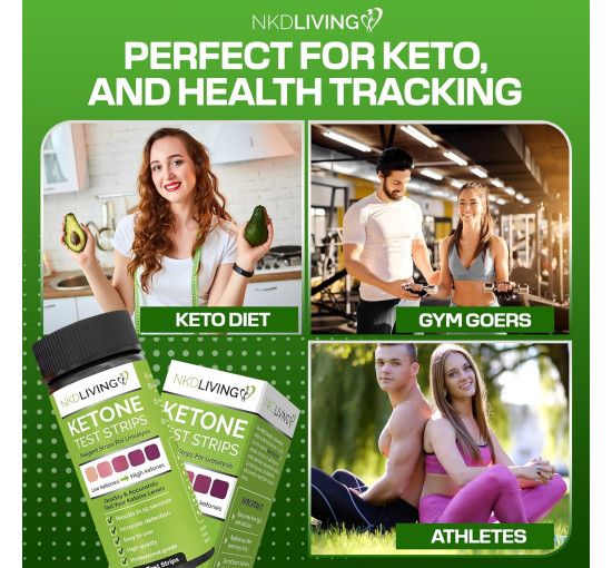 Тест-смужки NKD Living Ketone 120шт. (My-21169)