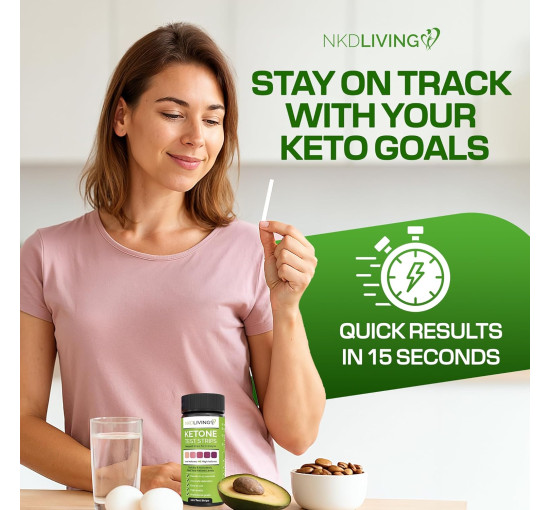 Тест-смужки NKD Living Ketone 120шт. (My-21169)