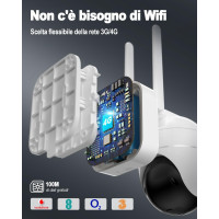 Уличная камера видеонаблюдения ieGeek ZY-G1 4G/3G LTE, белая (my-21002)