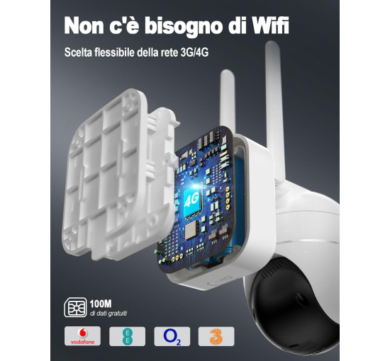 Уличная камера видеонаблюдения ieGeek ZY-G1 4G/3G LTE, белая (my-21002)