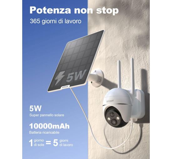 Уличная камера видеонаблюдения ieGeek ZY-G1 4G/3G LTE, белая (my-21002)