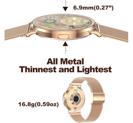 Ультратонкий смарт-годинник XRXT X21,32-дюймовий AMOLED-дисплей (my-21115)