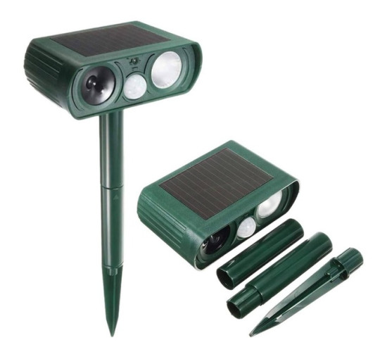 Ультразвуковий відлякувач тварин Bodasan HRS-308 на сонячній батареї, зелений (my-21088)