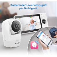 Умная видеоняня Vtech VM901-1W 5-дюймовый ЖК-дисплей, камера 1080p, белый (my-21084)