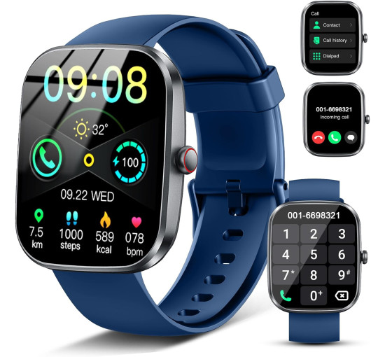 Розумний годинник Soudorv T70-2025 1,91-дюймовий HD-дисплей, синій (my-21105)