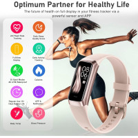 Умные часы Zeacool для подсчета калорий, с 1,10-дюймовым сенсорным AMOLED-экраном, розовый (my-21109)