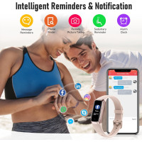 Розумний годинник Zeacool для підрахунку калорій, з 1,10-дюймовим сенсорним AMOLED-екраном, рожевий (my-21109)