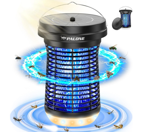 Знищувач мух PALONE LT807SL зі світлодіодним підсвічуванням, 4500 В, чорний (my-21191)