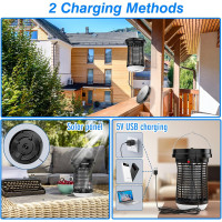 Знищувач мух PALONE LT807SL зі світлодіодним підсвічуванням, 4500 В, чорний (my-21191)